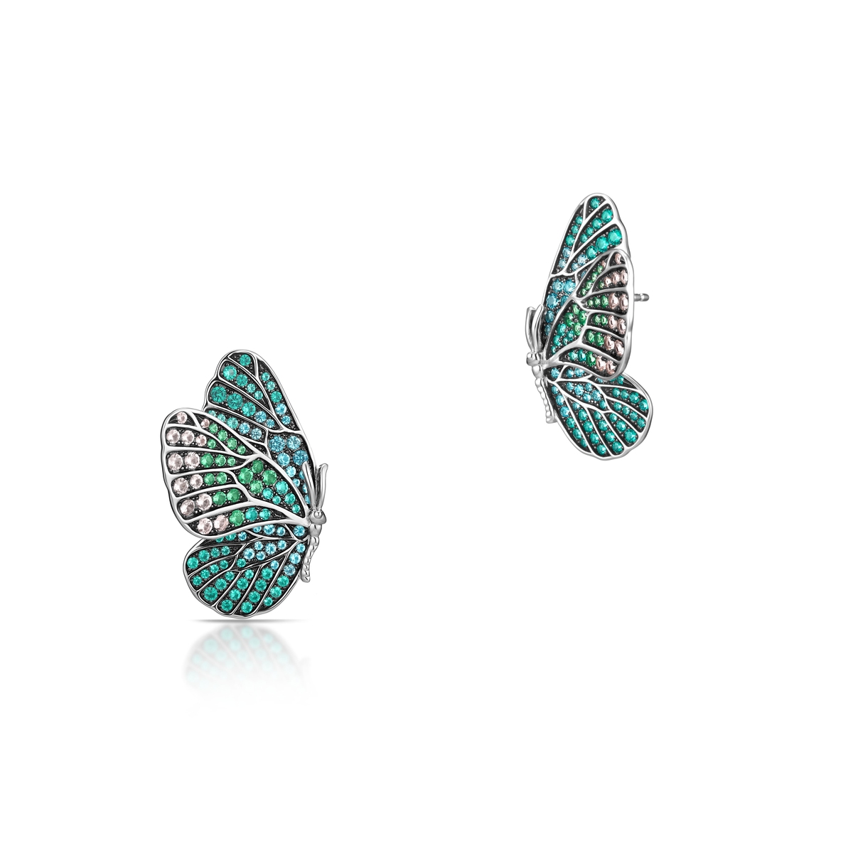 W.KRUK Kolczyki srebrne Preludium Butterfly