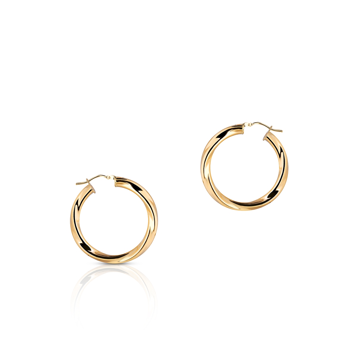 W.KRUK Kolczyki złote koła