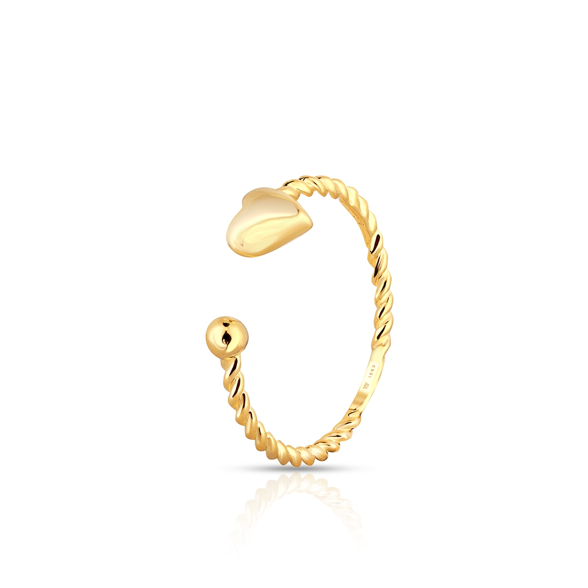 W.KRUK Pierścionek srebrny pozłacany