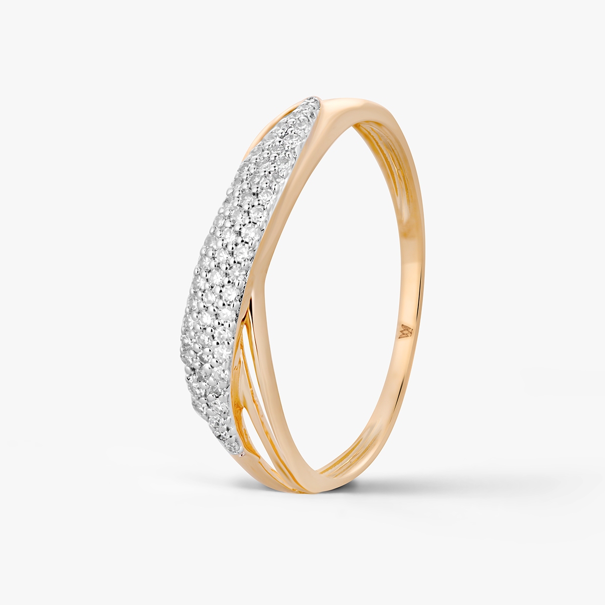 W.KRUK Pierścionek złoty z diamentami