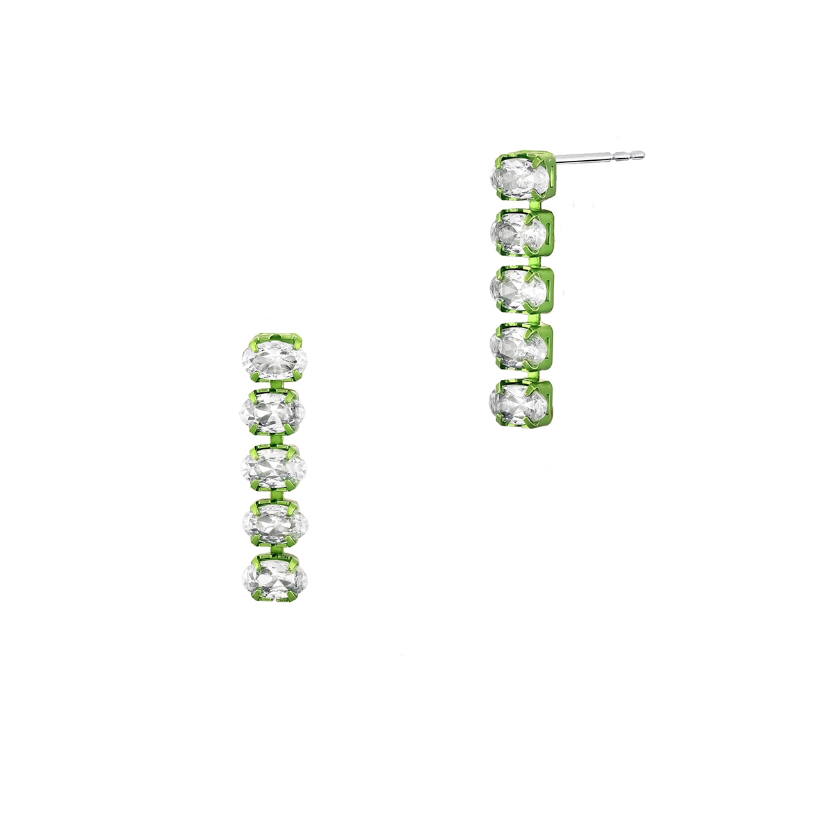 W.KRUK Kolczyki Green Blink Princess Club