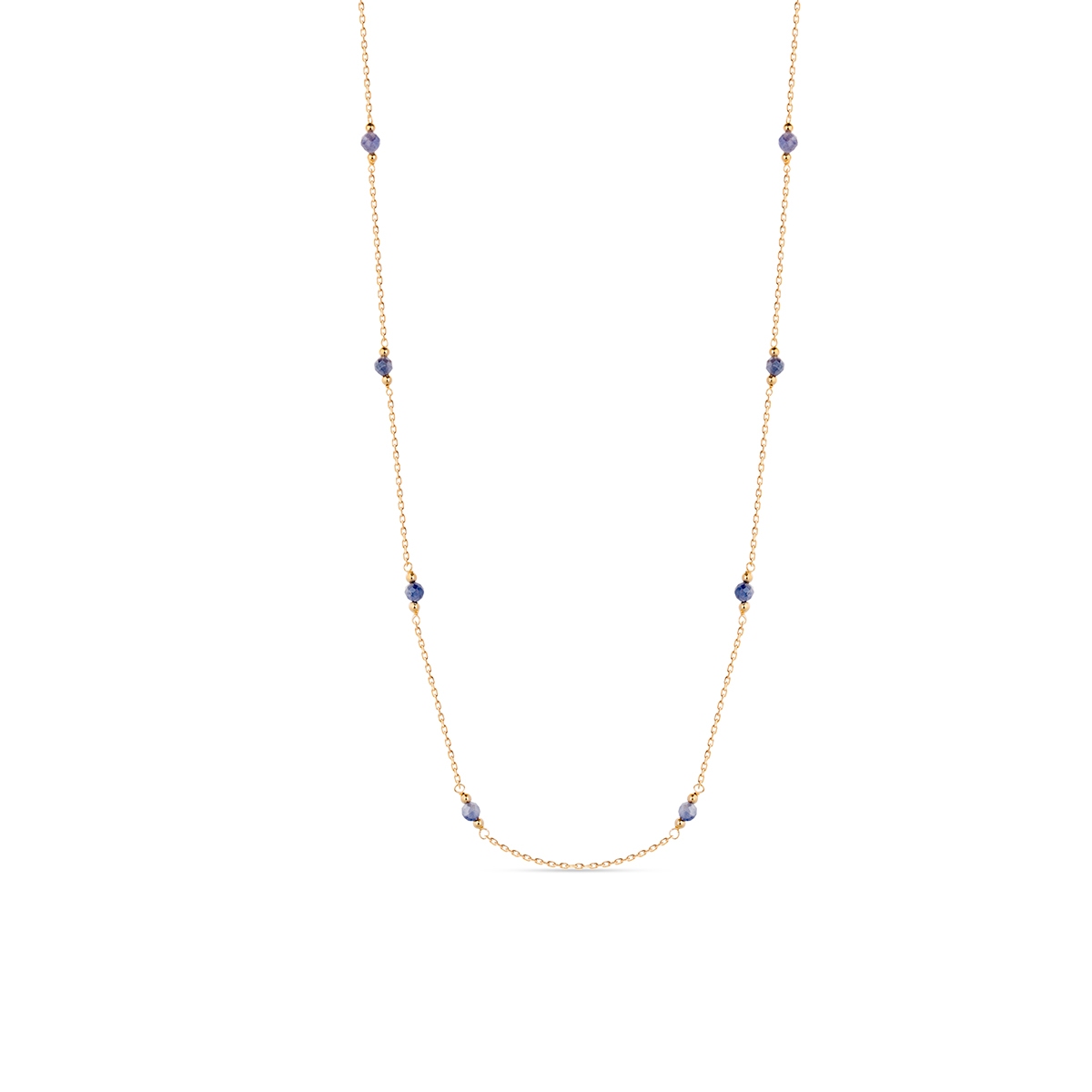 W.KRUK Naszyjnik złoty z kamieniem księżycowym