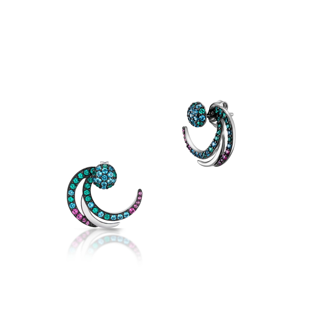 W.KRUK Kolczyki srebrne Preludium Paradise Birds