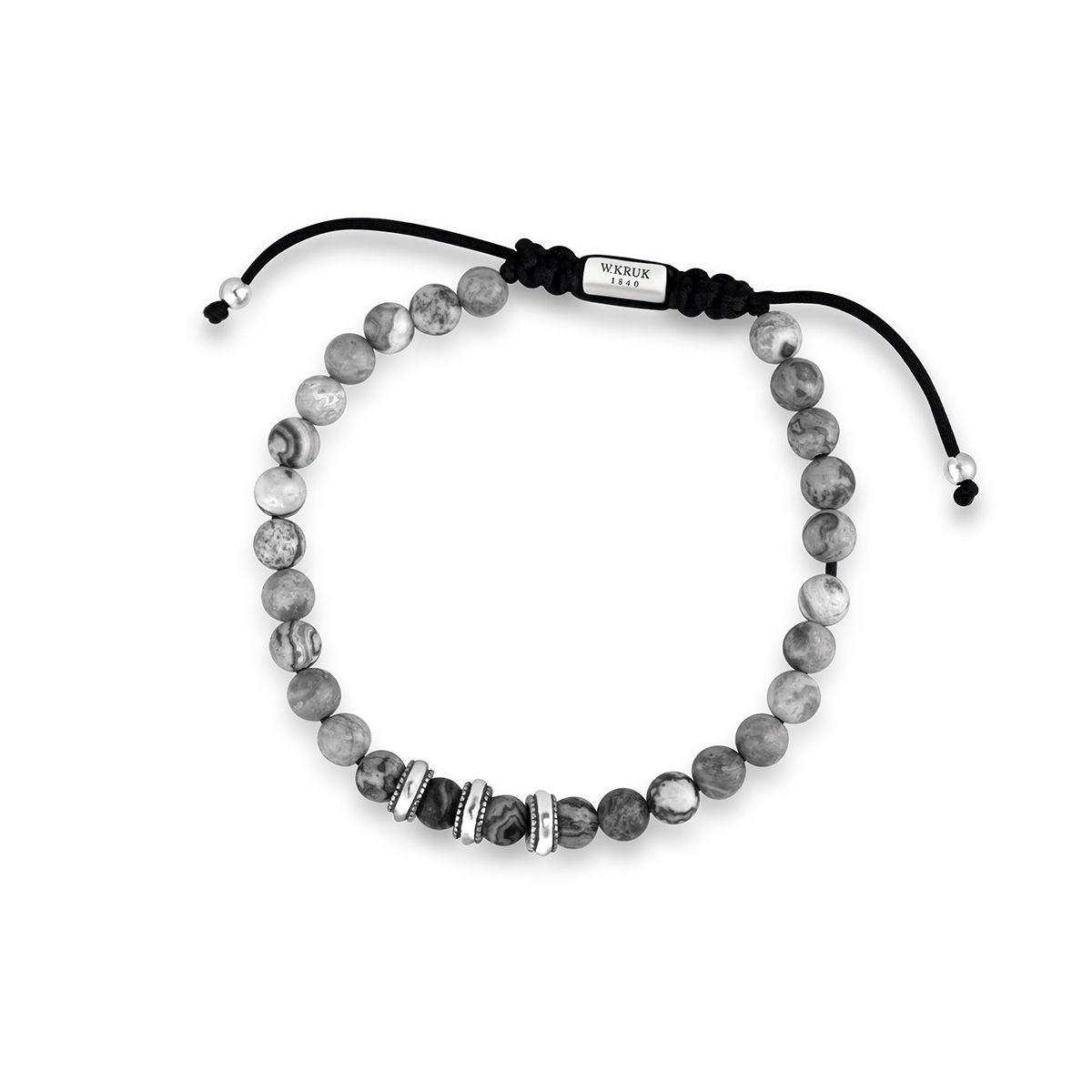 W.KRUK Bransoleta sznurkowa z jaspisem