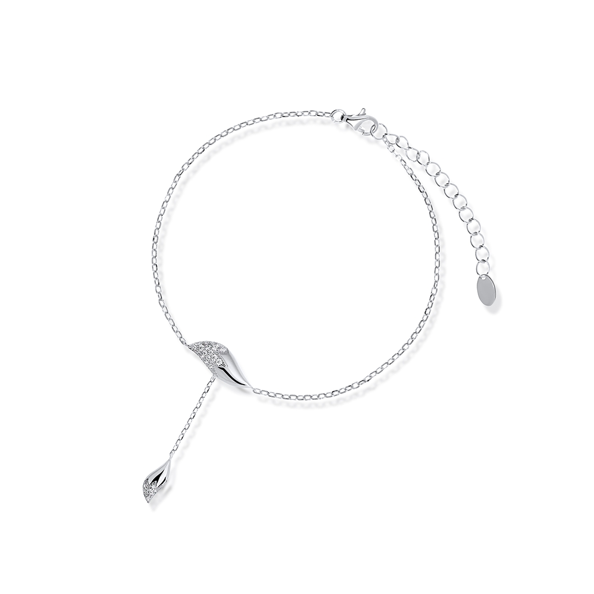 W.KRUK Bransoleta srebrna z cyrkoniami