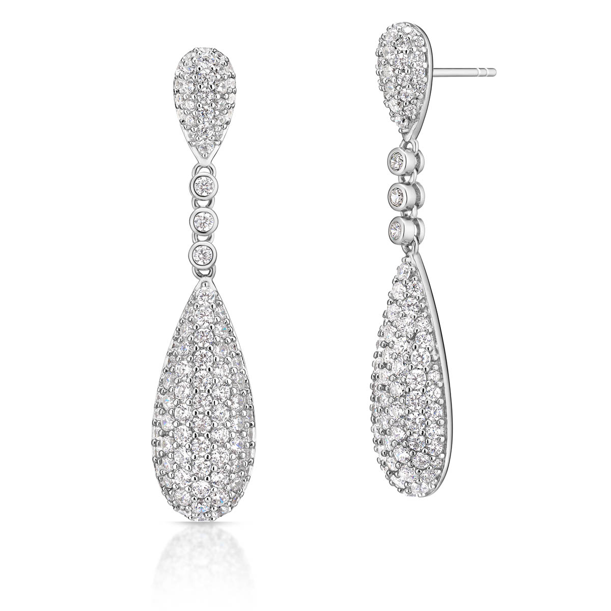 W.KRUK - Kolczyki srebrne z cyrkoniami Emblems