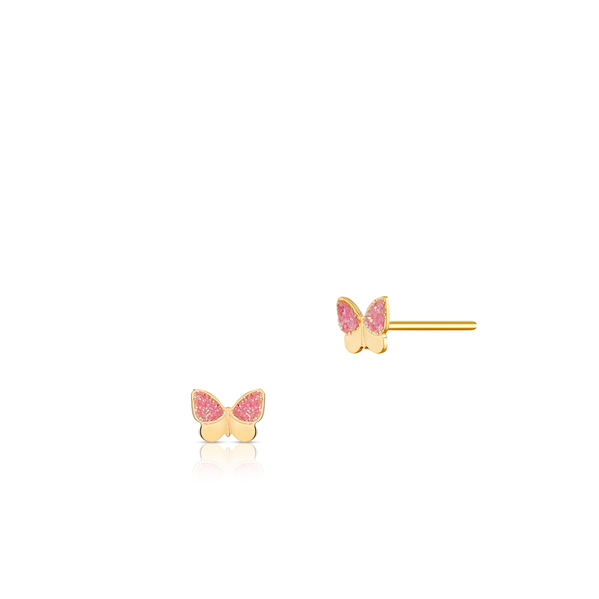 W.KRUK Kolczyki złote motylki