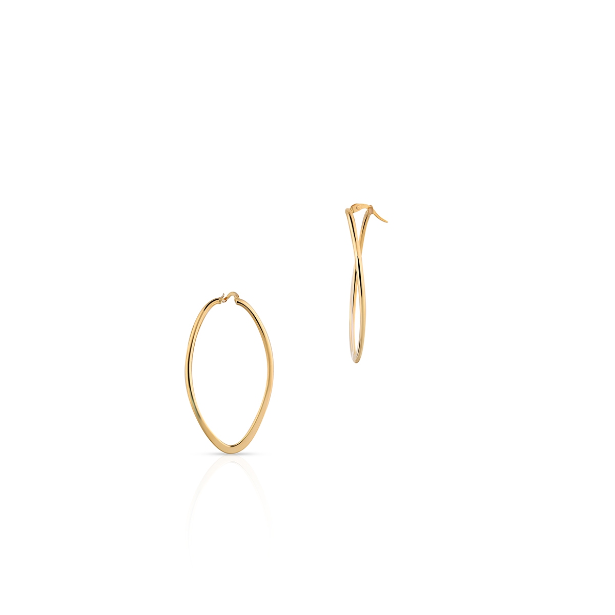 W.KRUK Kolczyki złote skręcone koła