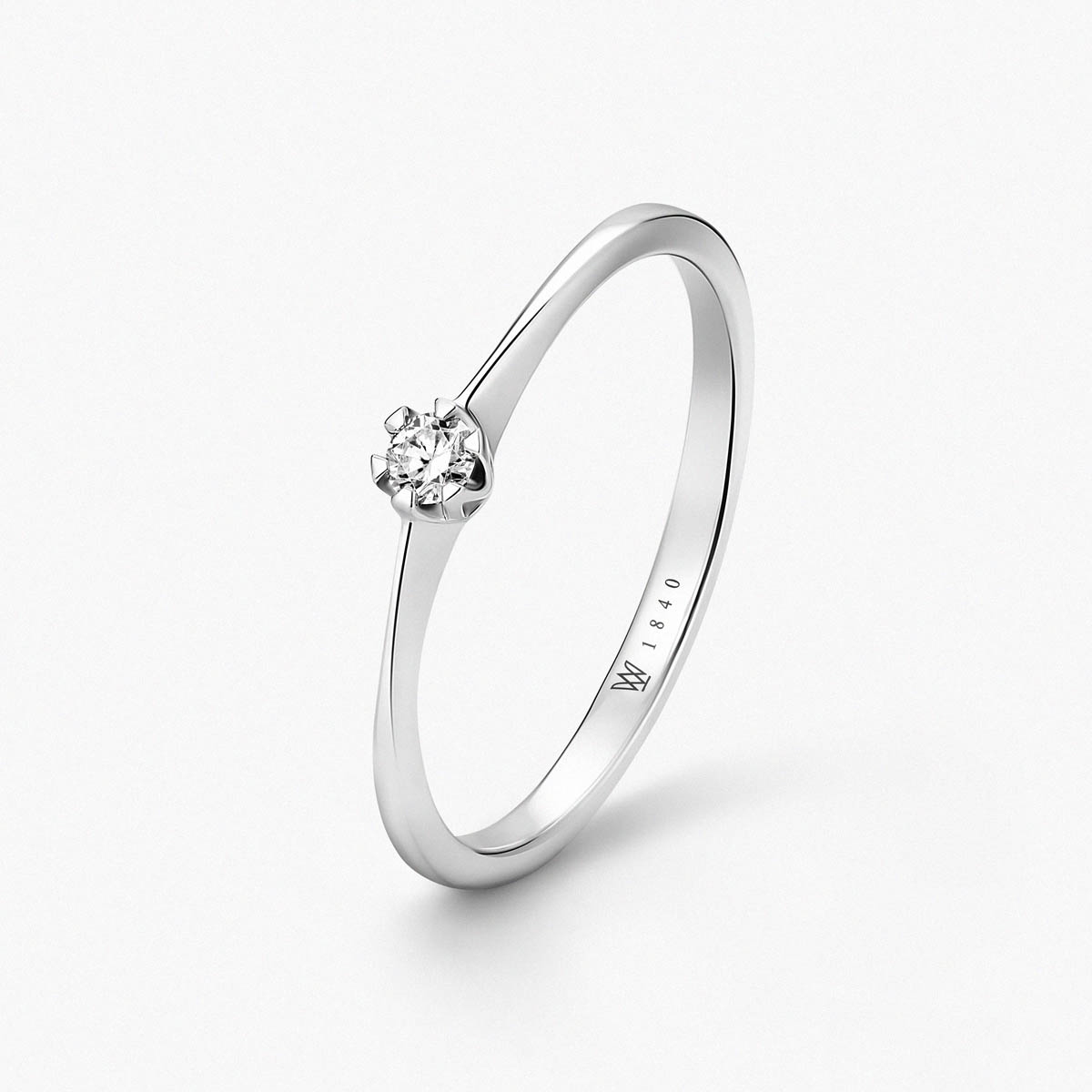 W.KRUK Pierścionek zaręczynowy złoty Jedyny