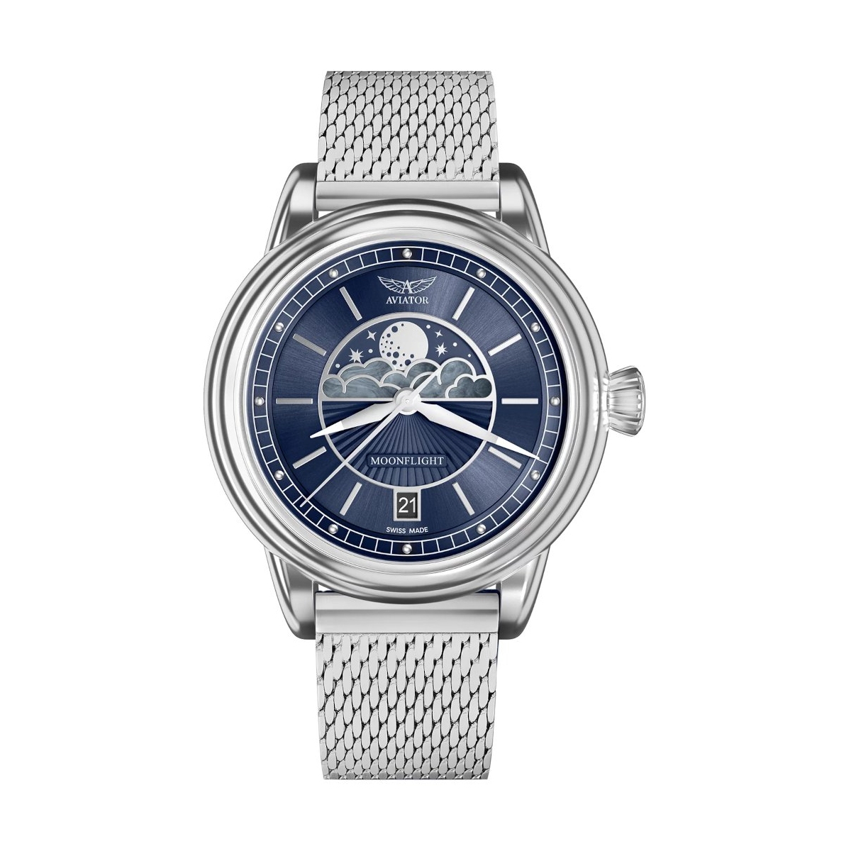 W.KRUK ZEGAREK AVIATOR DOUGLAS MOONFLIGHT