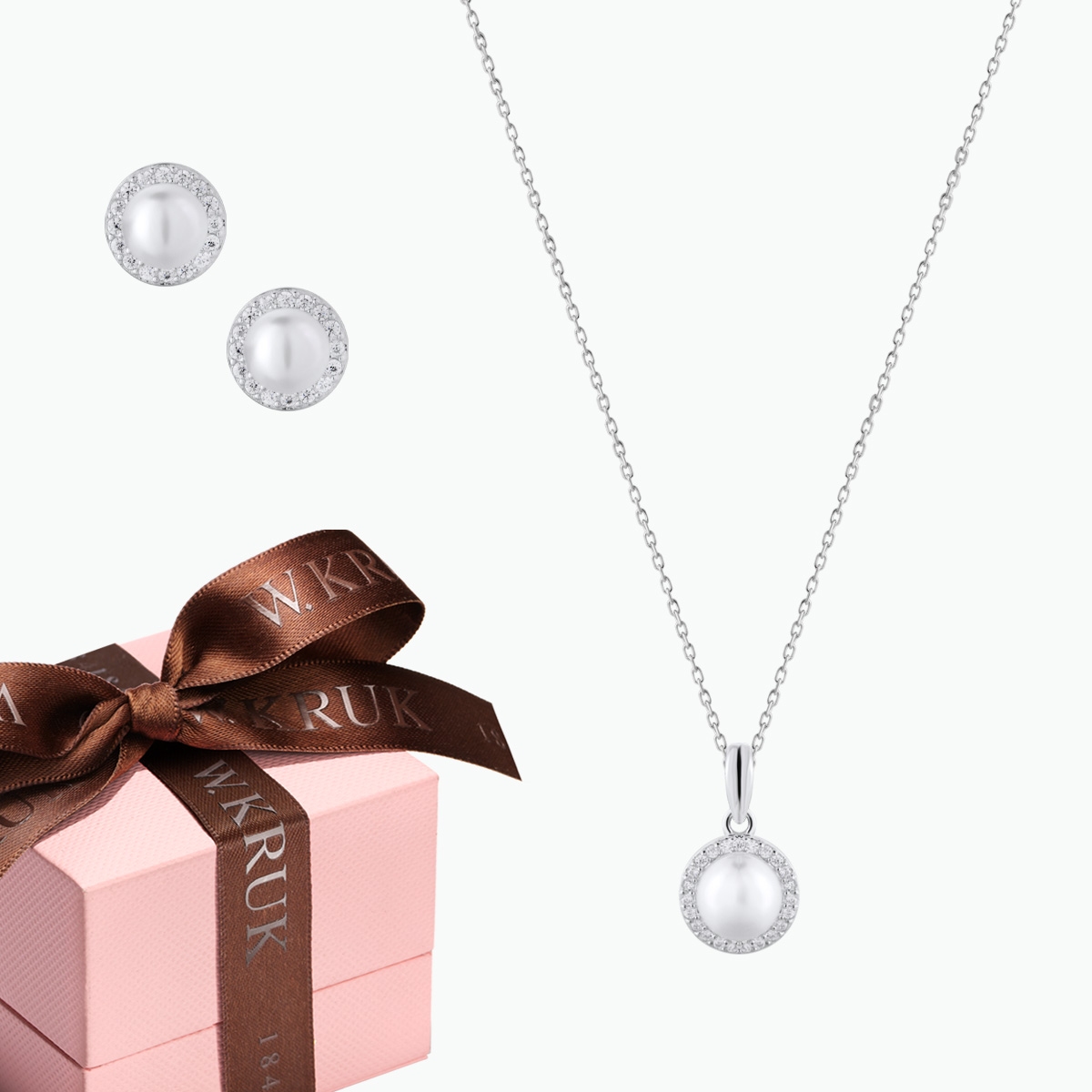 W.KRUK KOMPLET PERŁOWA KLASYKA