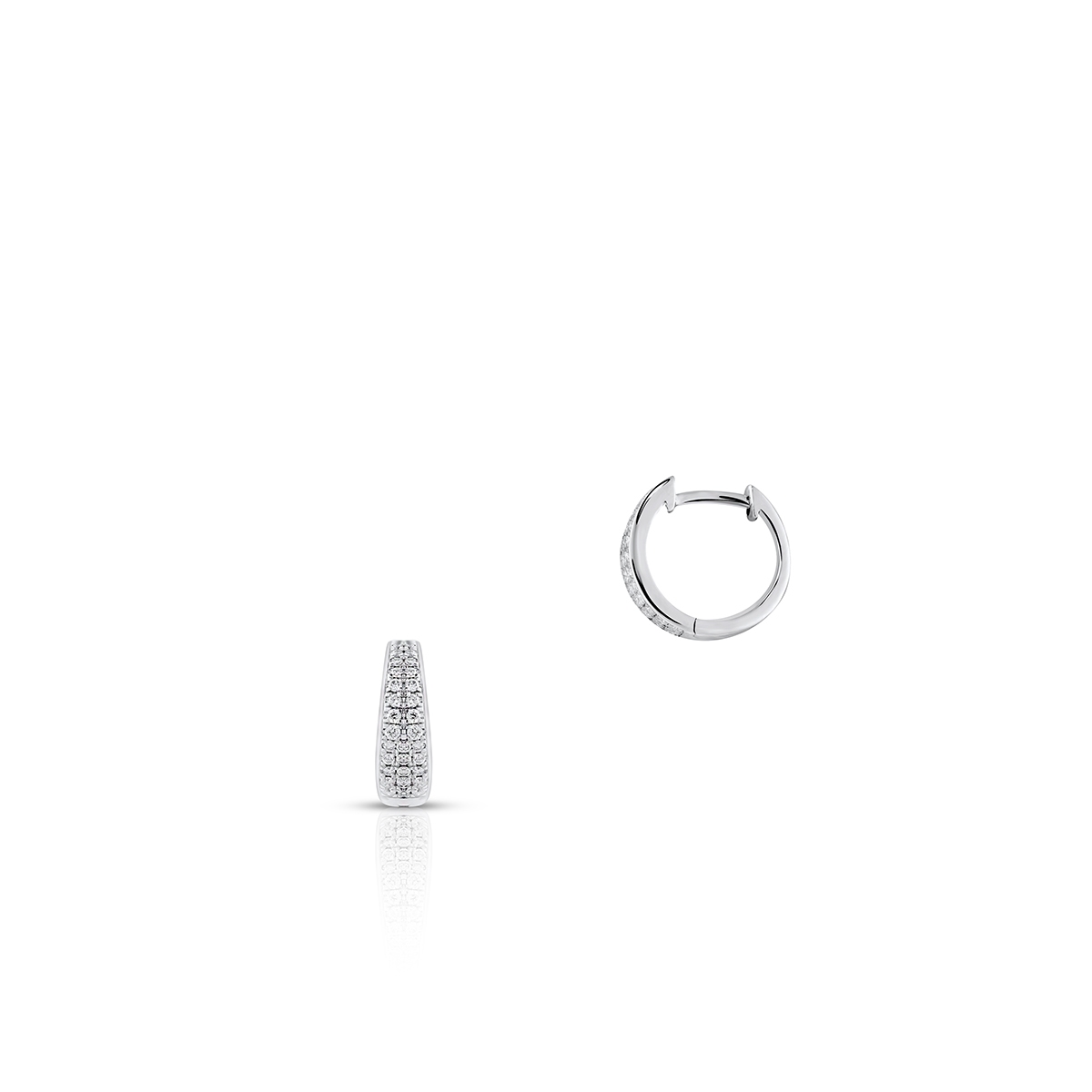 W.KRUK Kolczyki białe złoto z diamentami