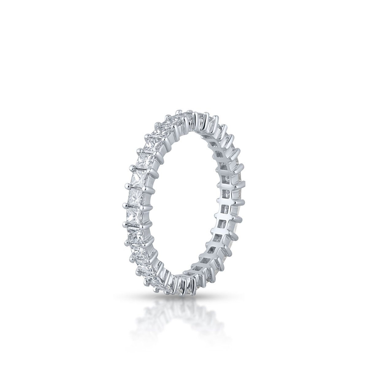 W.KRUK Pierścionek białe złoto z diamentami