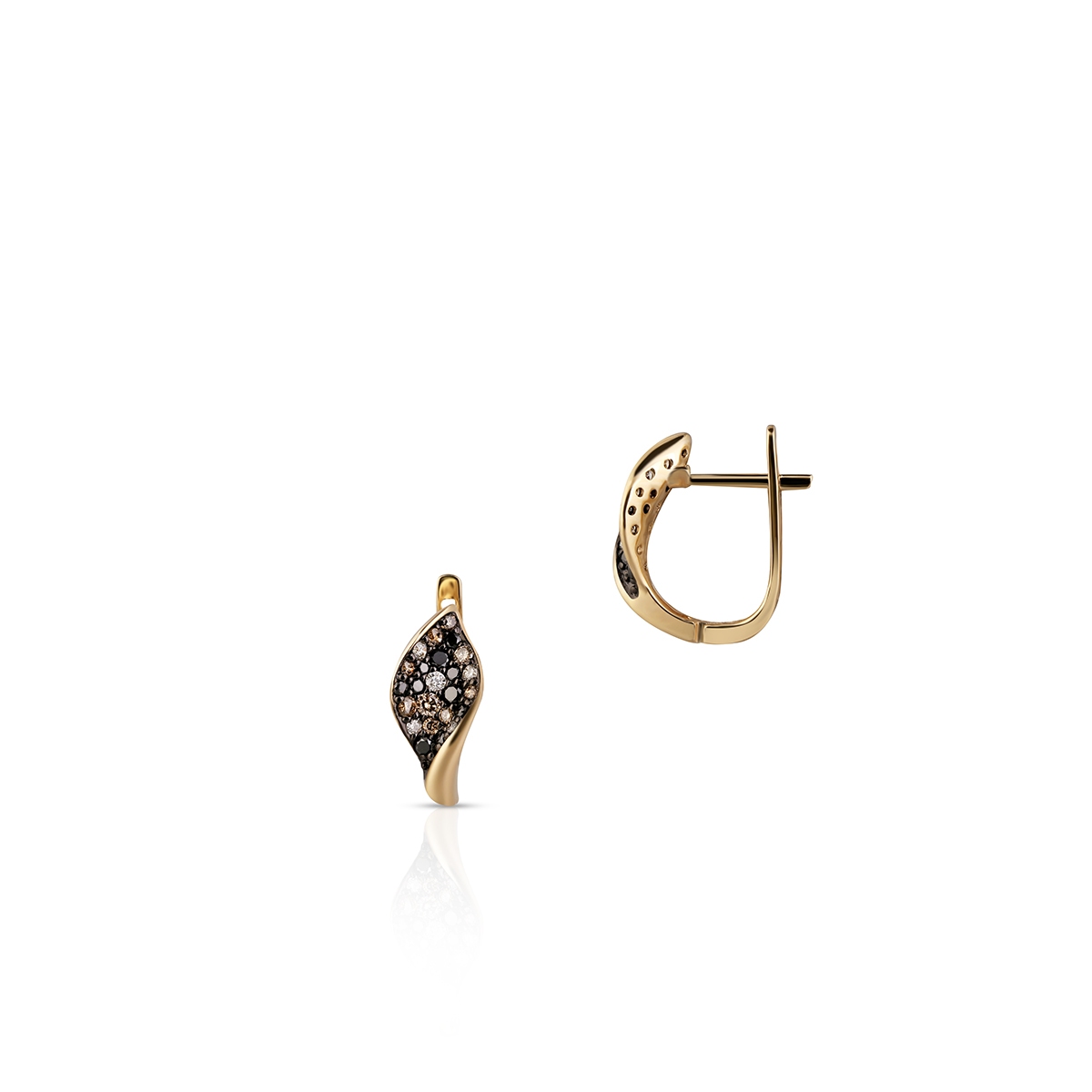 W.KRUK Kolczyki złote z brylantami