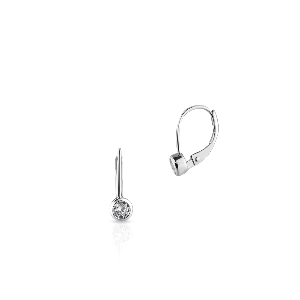 W.KRUK Kolczyki srebrne z cyrkoniami