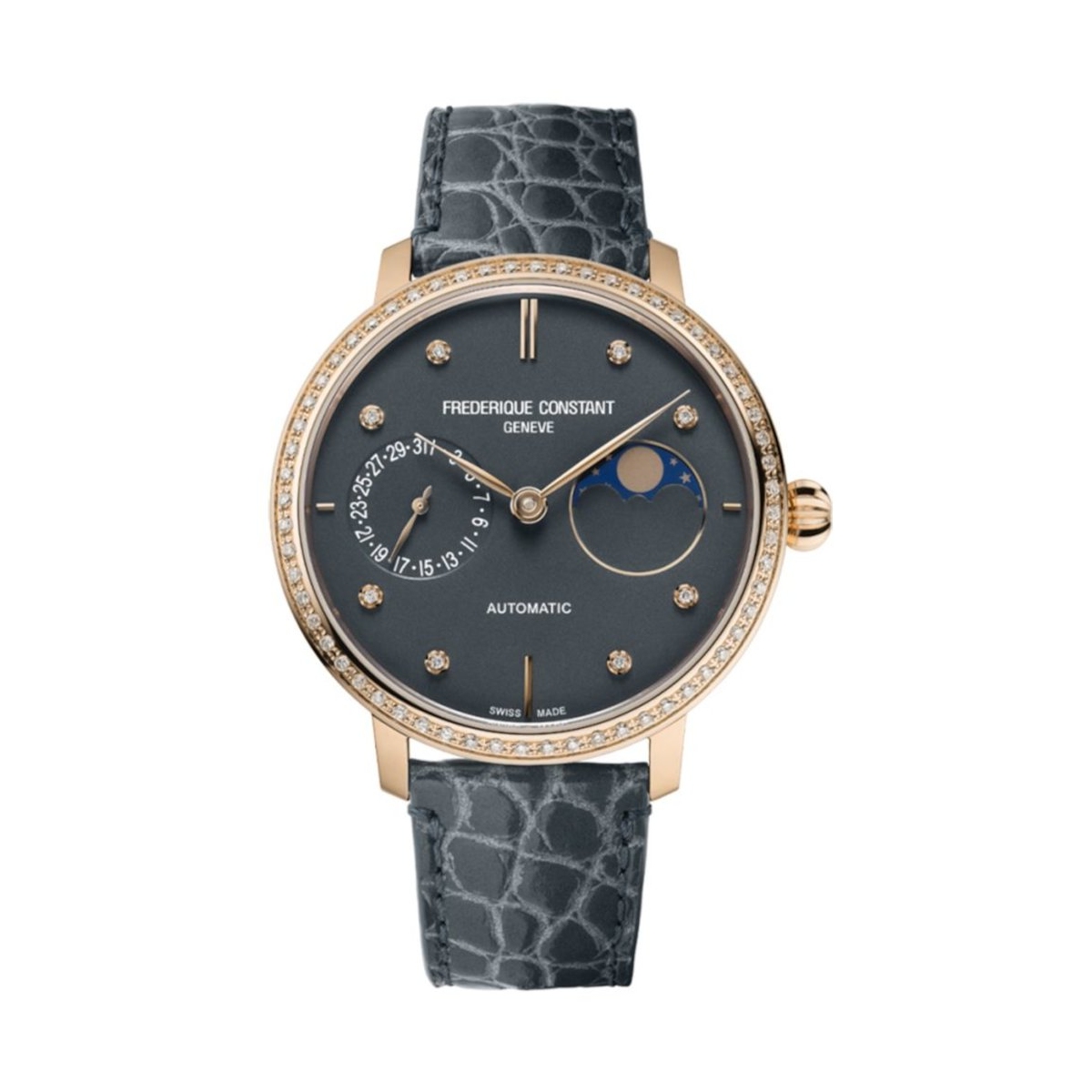 W.KRUK ZEGAREK FREDERIQUE CONSTANT CLASSICS SLIMLINE LADIES MOONPHASE