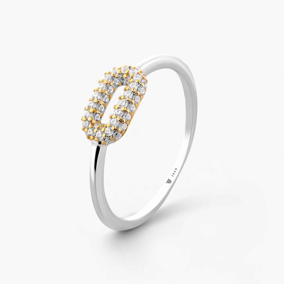 W.KRUK Pierścionek srebrny z cyrkoniami