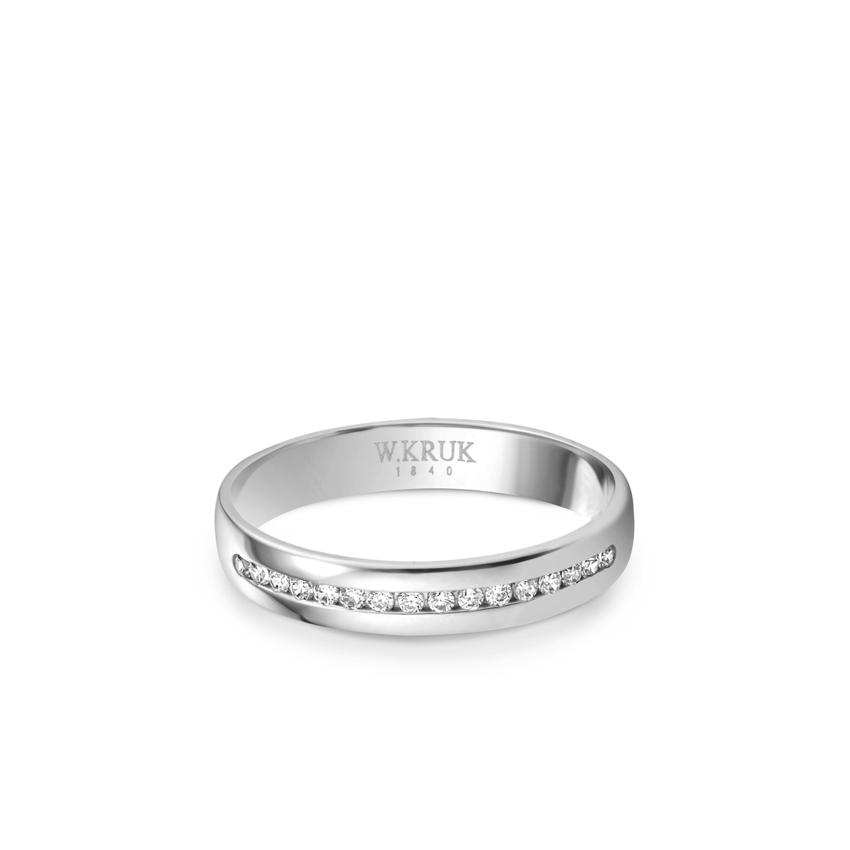 W.KRUK Obrączka złota z brylantami SPERANZA