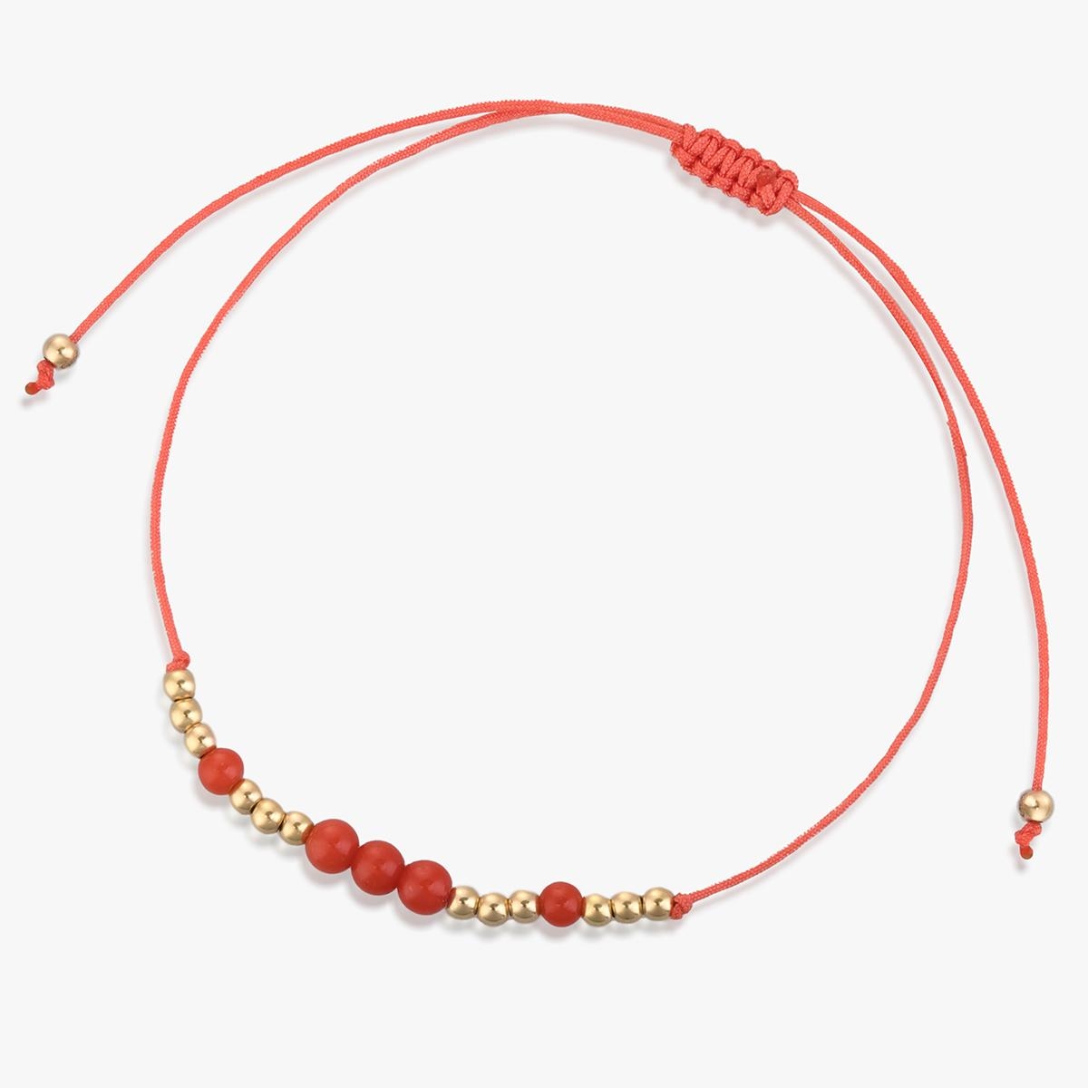 W.KRUK Bransoleta sznurkowa z koralami