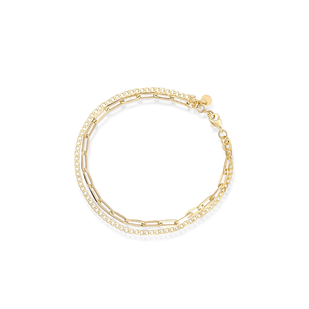 W.KRUK Bransoleta złota paper clip