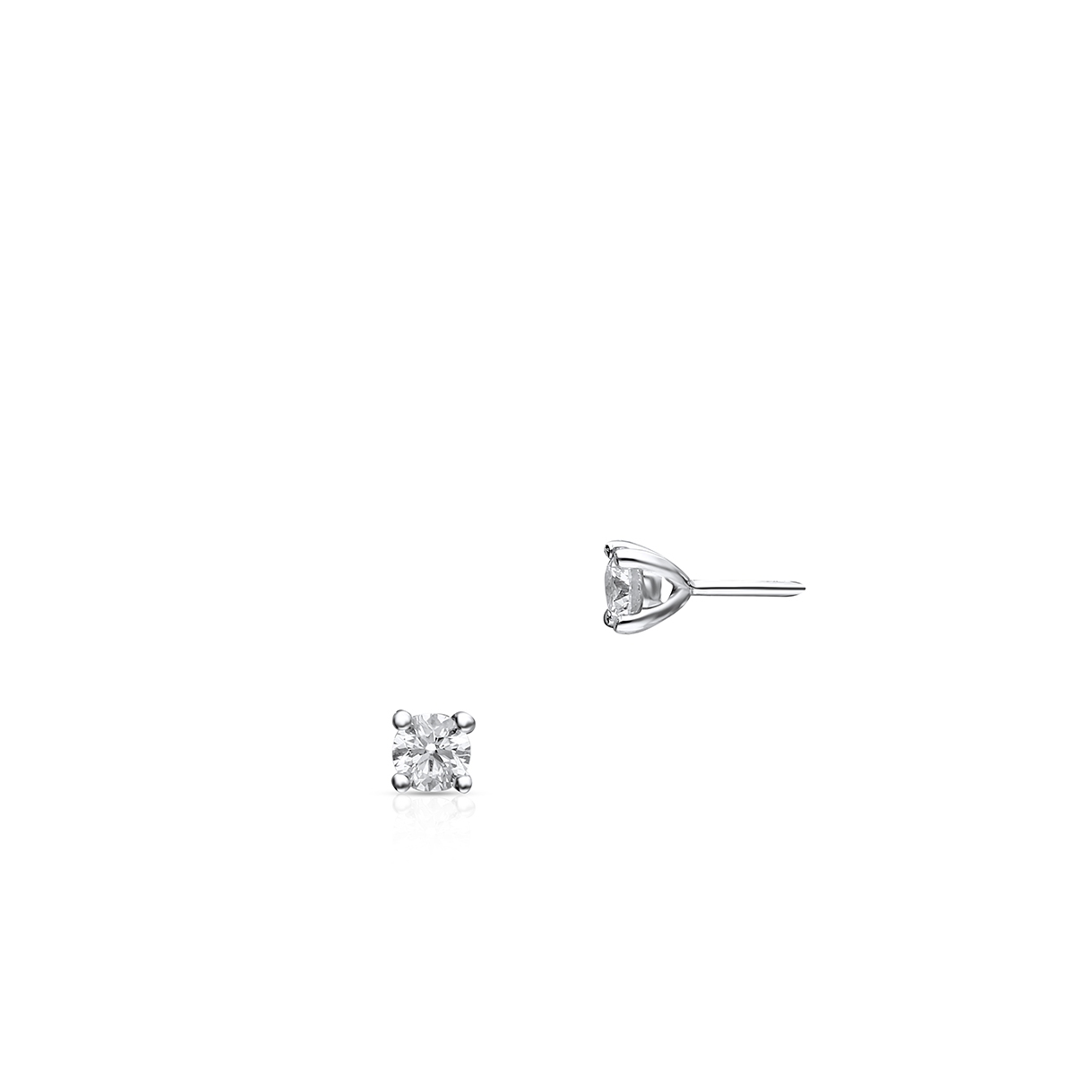 W.KRUK Kolczyki białe złoto z brylantem