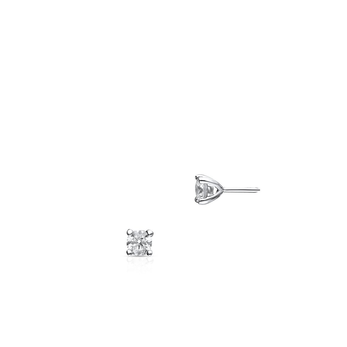 W.KRUK Kolczyki białe złoto z brylantem