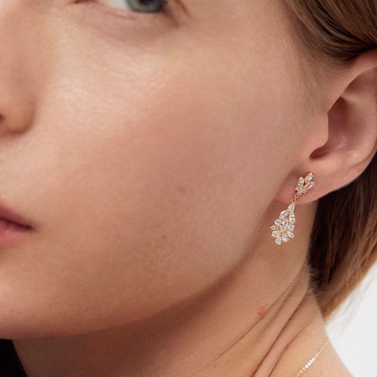 W.KRUK Kolczyki złote z cyrkoniami Ceremonials