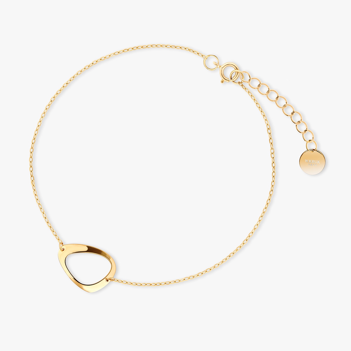 W.KRUK Bransoleta srebrna pozłacana