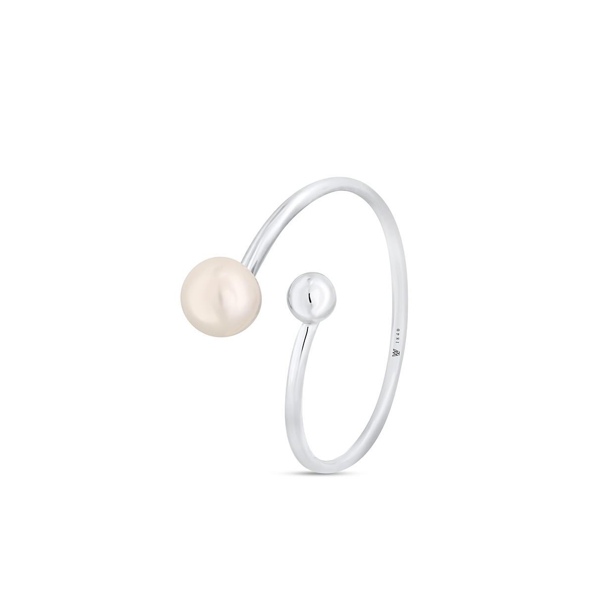 W.KRUK Pierścionek srebrny z perłą