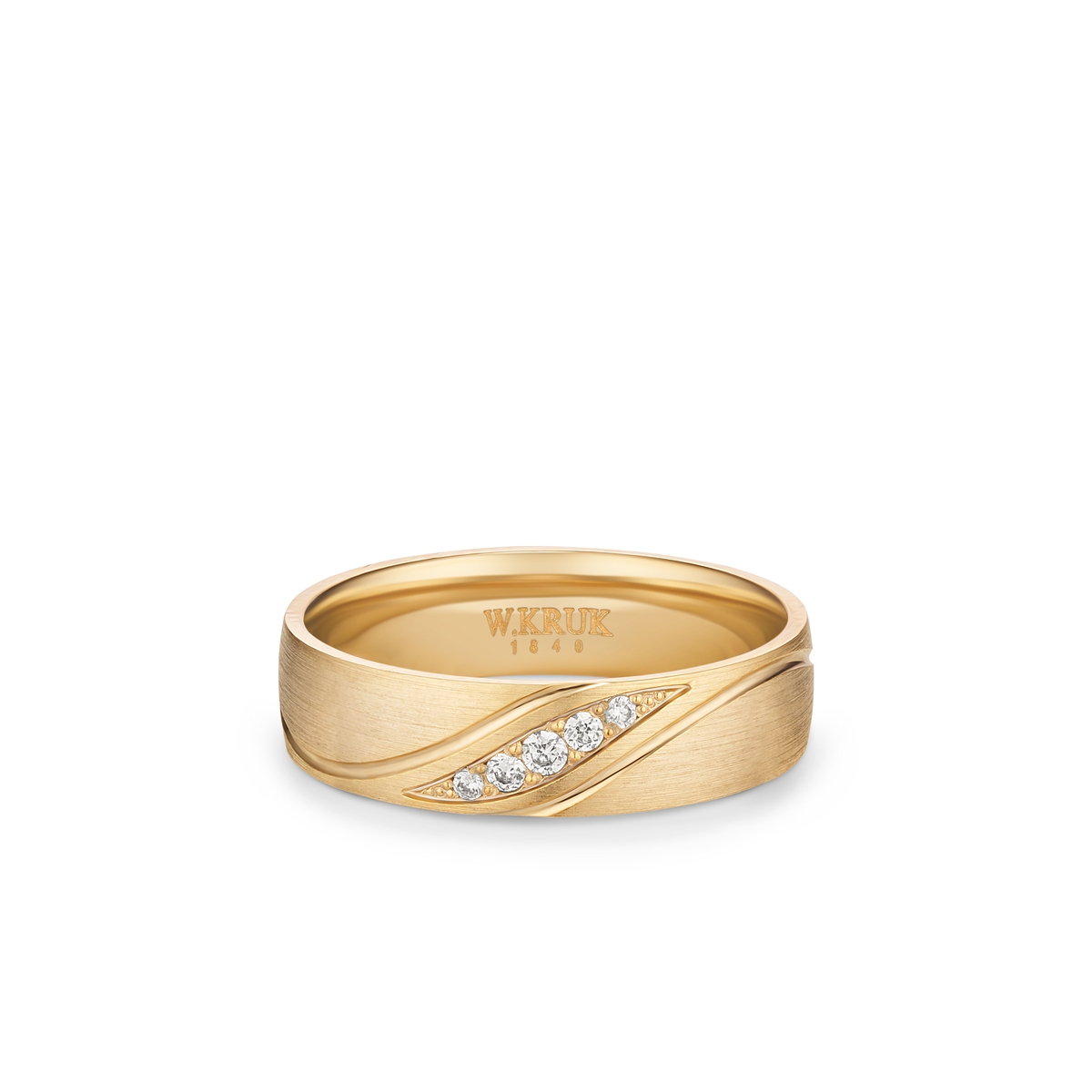 W.KRUK Obrączka złota z brylantami BOLLETA