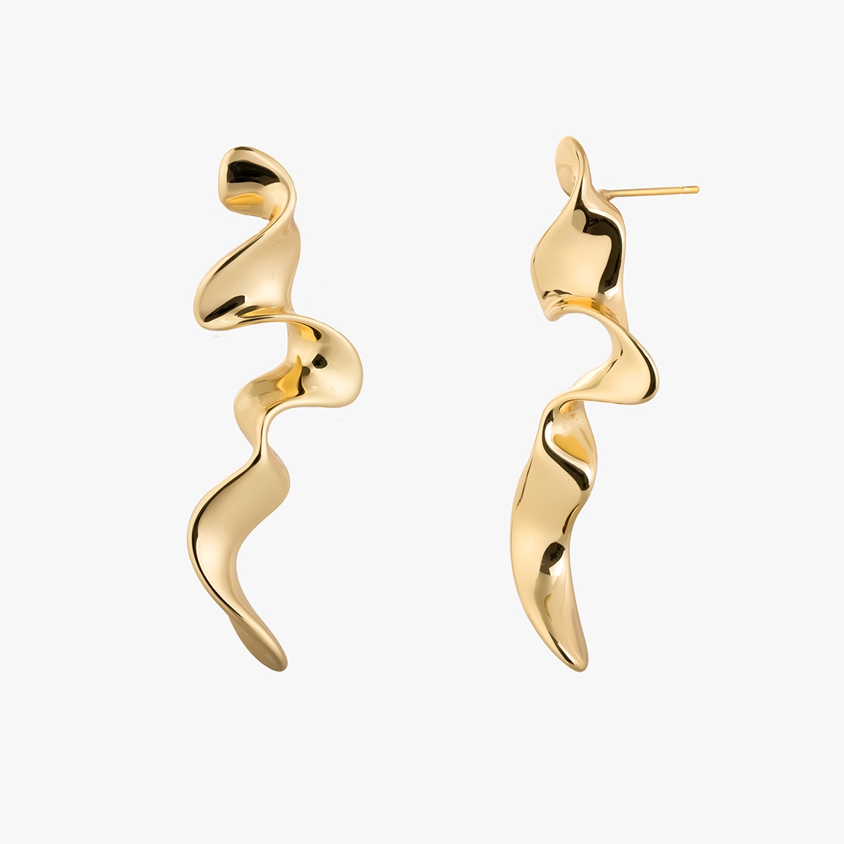 W.KRUK Kolczyki Golden Wave Picky Pica