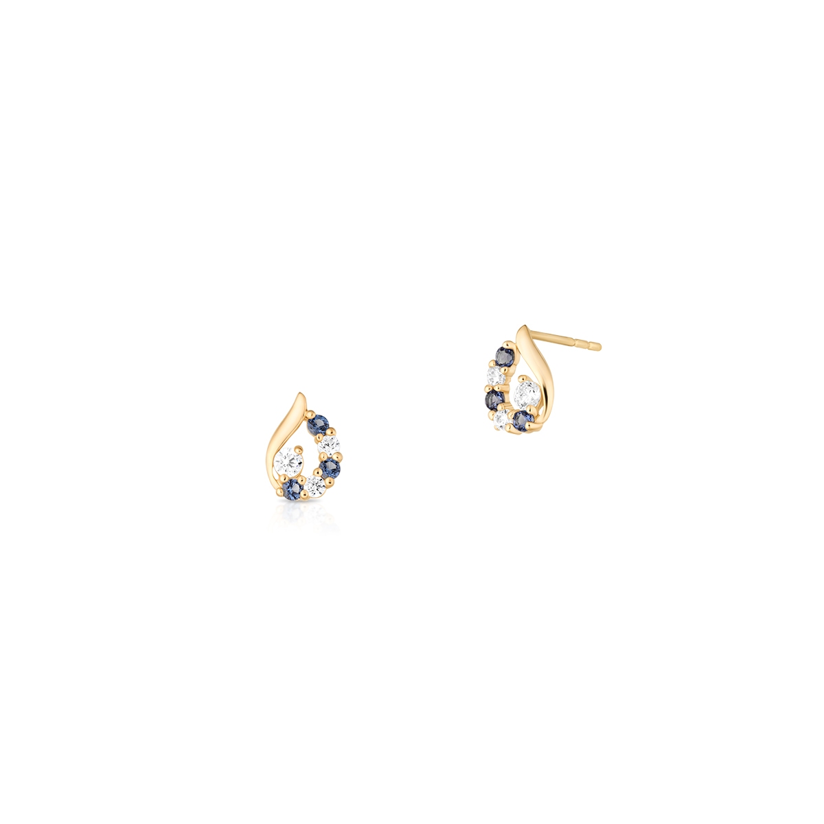 W.KRUK Kolczyki złote z cyrkoniami