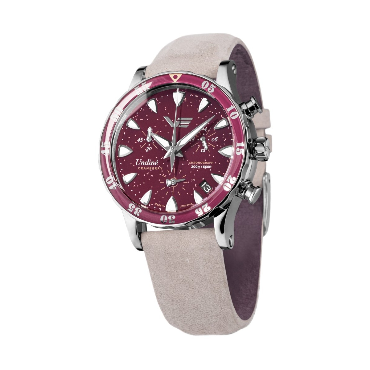 W.KRUK ZEGAREK VOSTOK EUROPE UNDINE CRANBERRY CHRONO