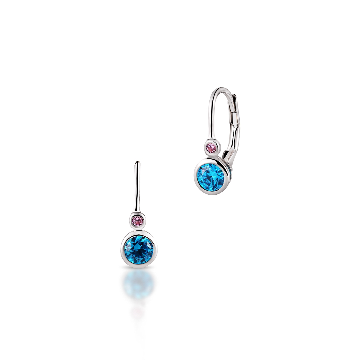 W.KRUK Kolczyki srebrne z cyrkoniami