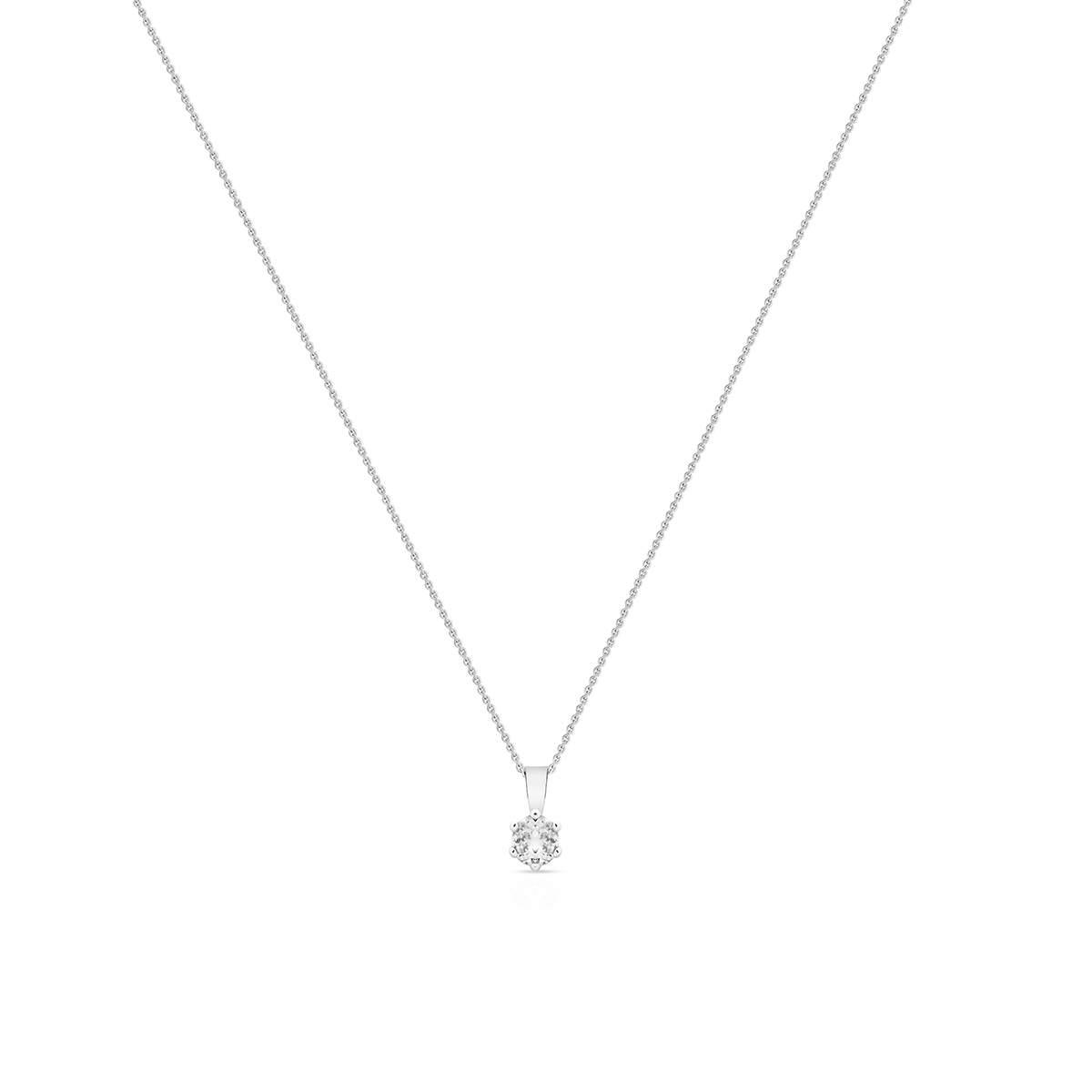 W.KRUK Wisiorek białe złoto z brylantem