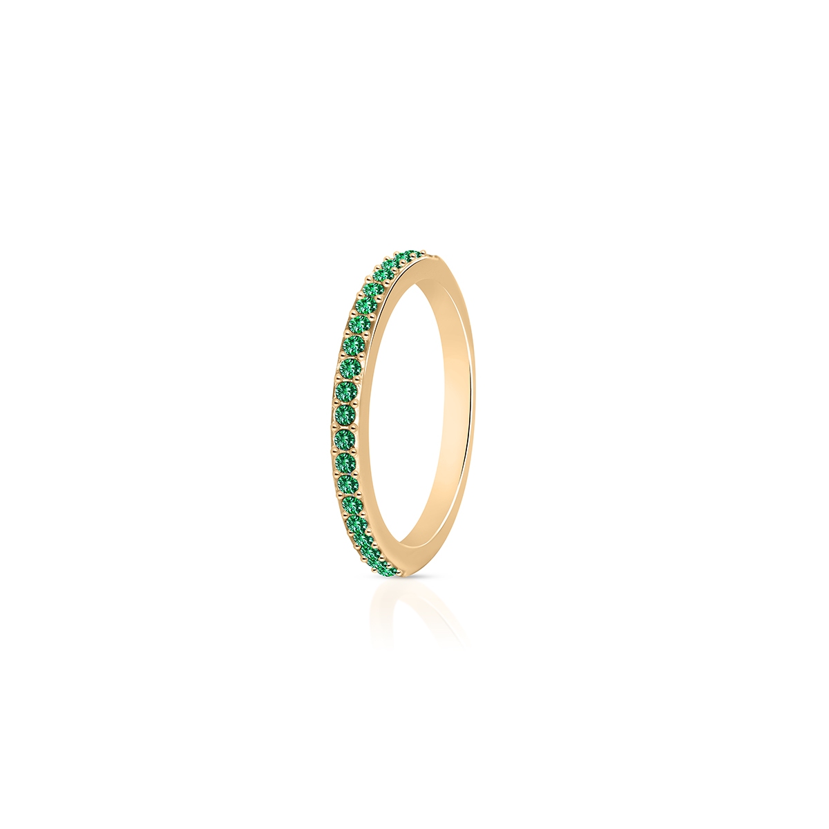 W.KRUK Pierścionek srebrny pozłacany z Kryształami Swarovskiego