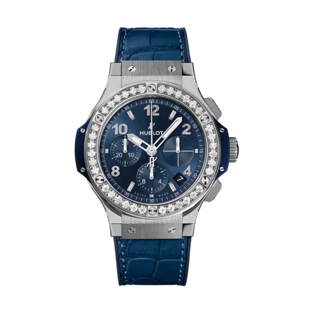 W.KRUK ZEGAREK HUBLOT BIG BANG STEEL BLUE DIAMONDS