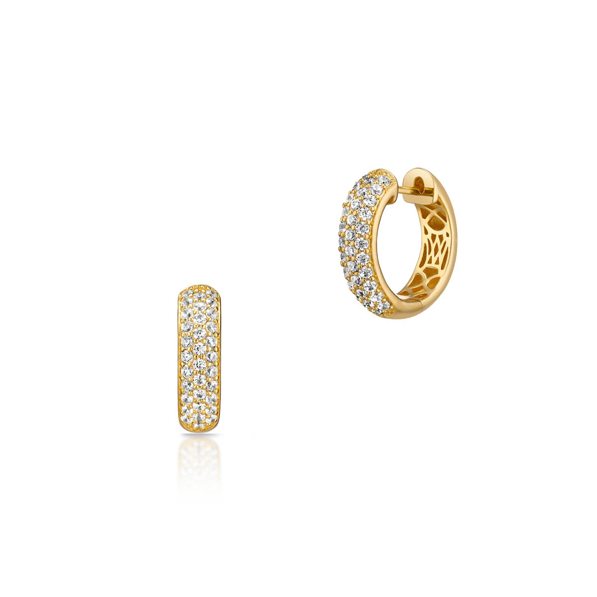 W.KRUK Kolczyki srebrne z cyrkoniami Emblems