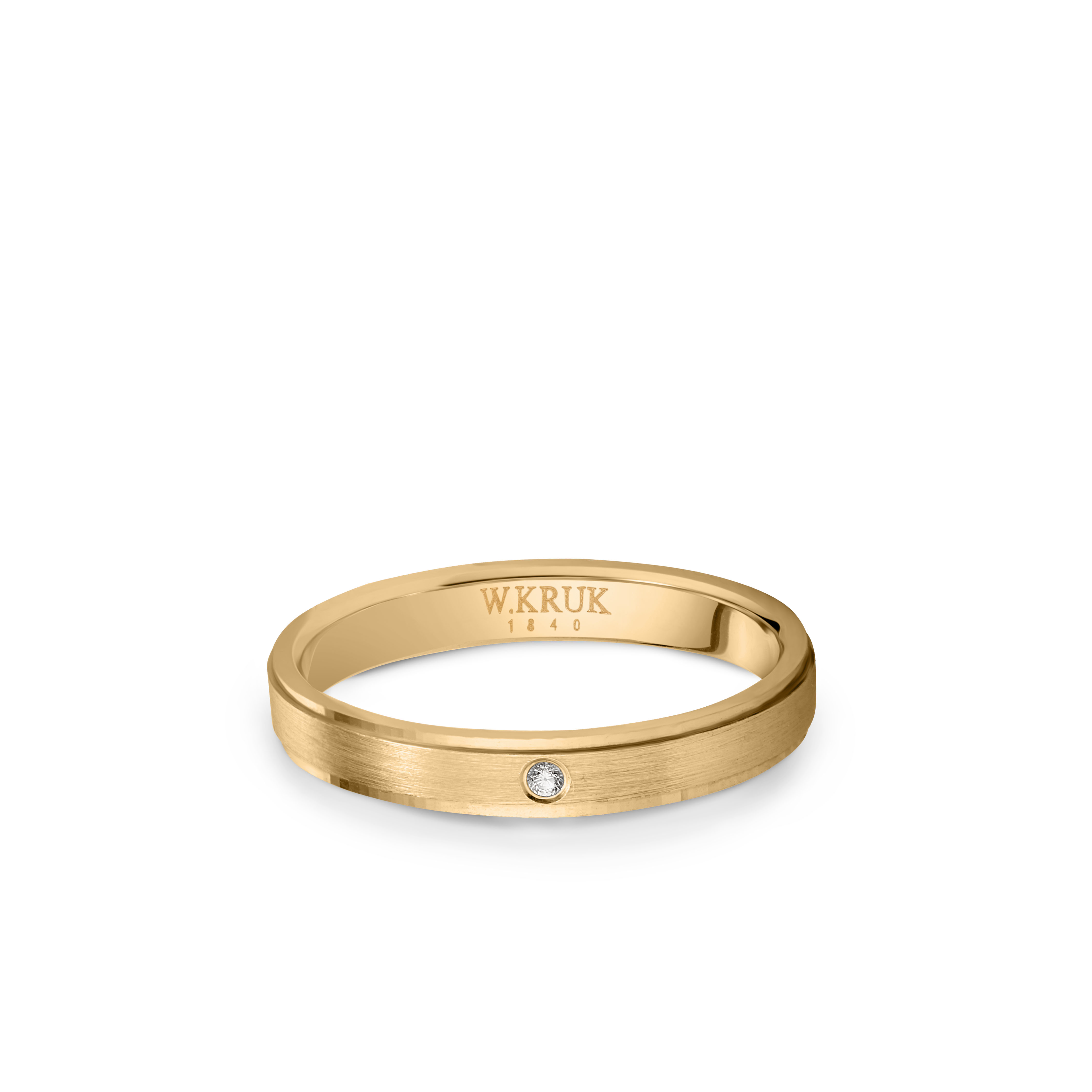 W.KRUK - Obrączka ślubna złota COLPIRO damska