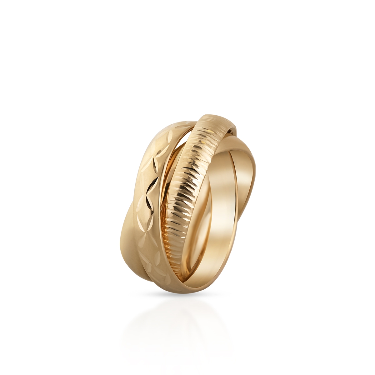 W.KRUK Pierścionek złoty potrójny