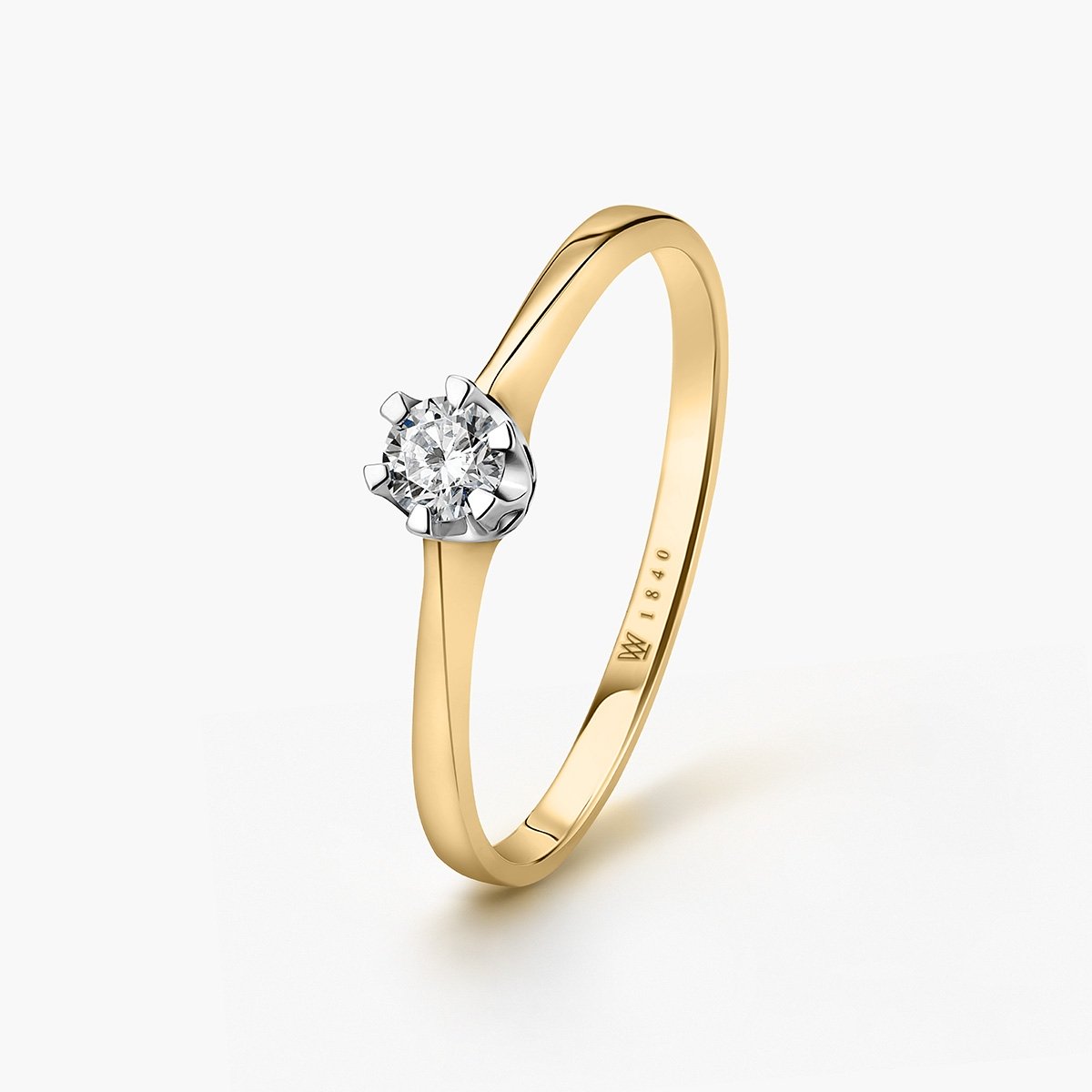 W.KRUK Pierścionek zaręczynowy złoty Jedyny