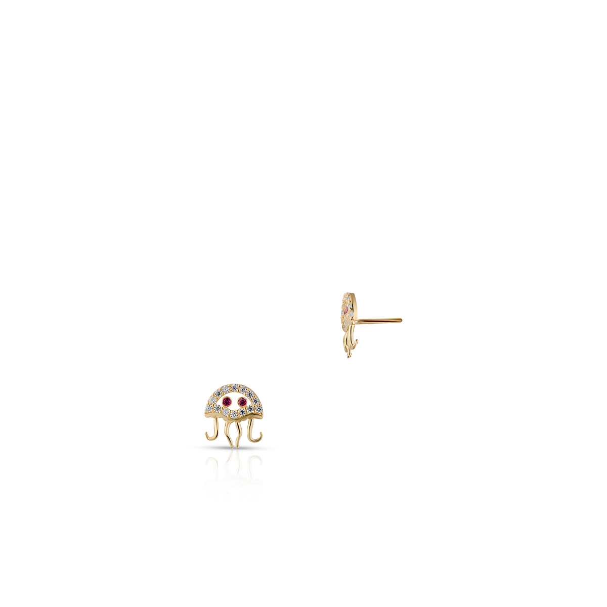 W.KRUK Kolczyki złote meduzy