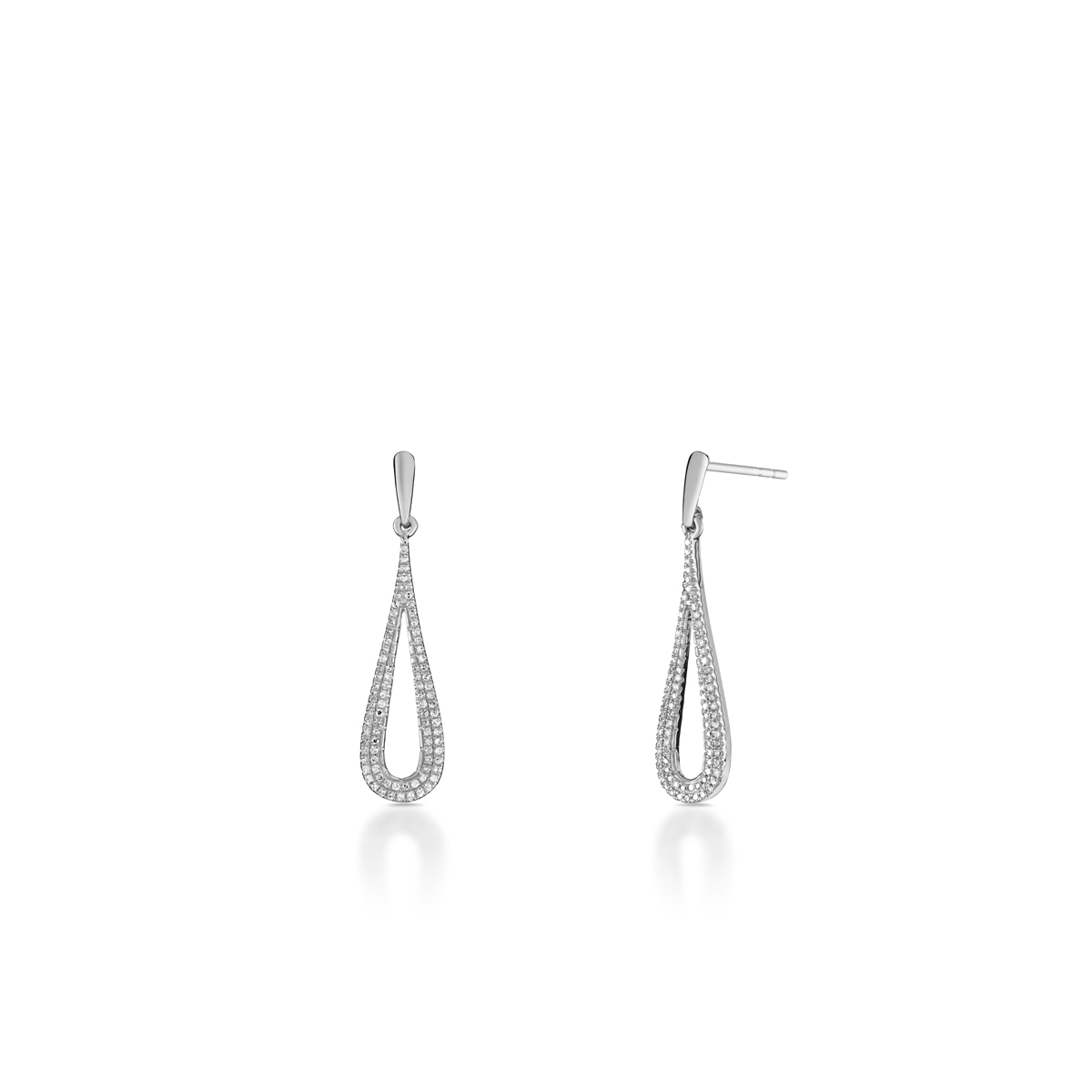 W.KRUK Kolczyki białe złoto z diamentami