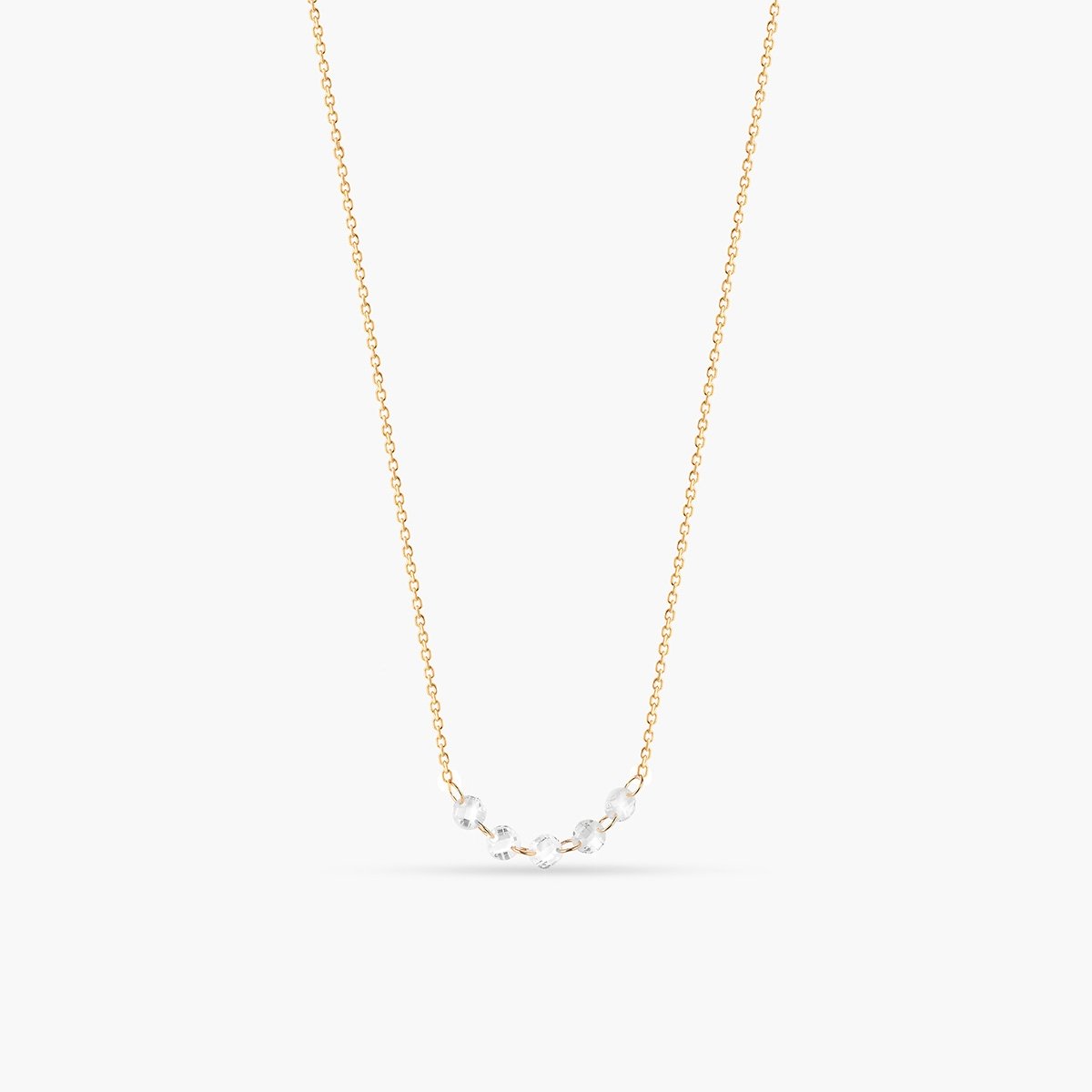 W.KRUK Naszyjnik złoty z cyrkoniami