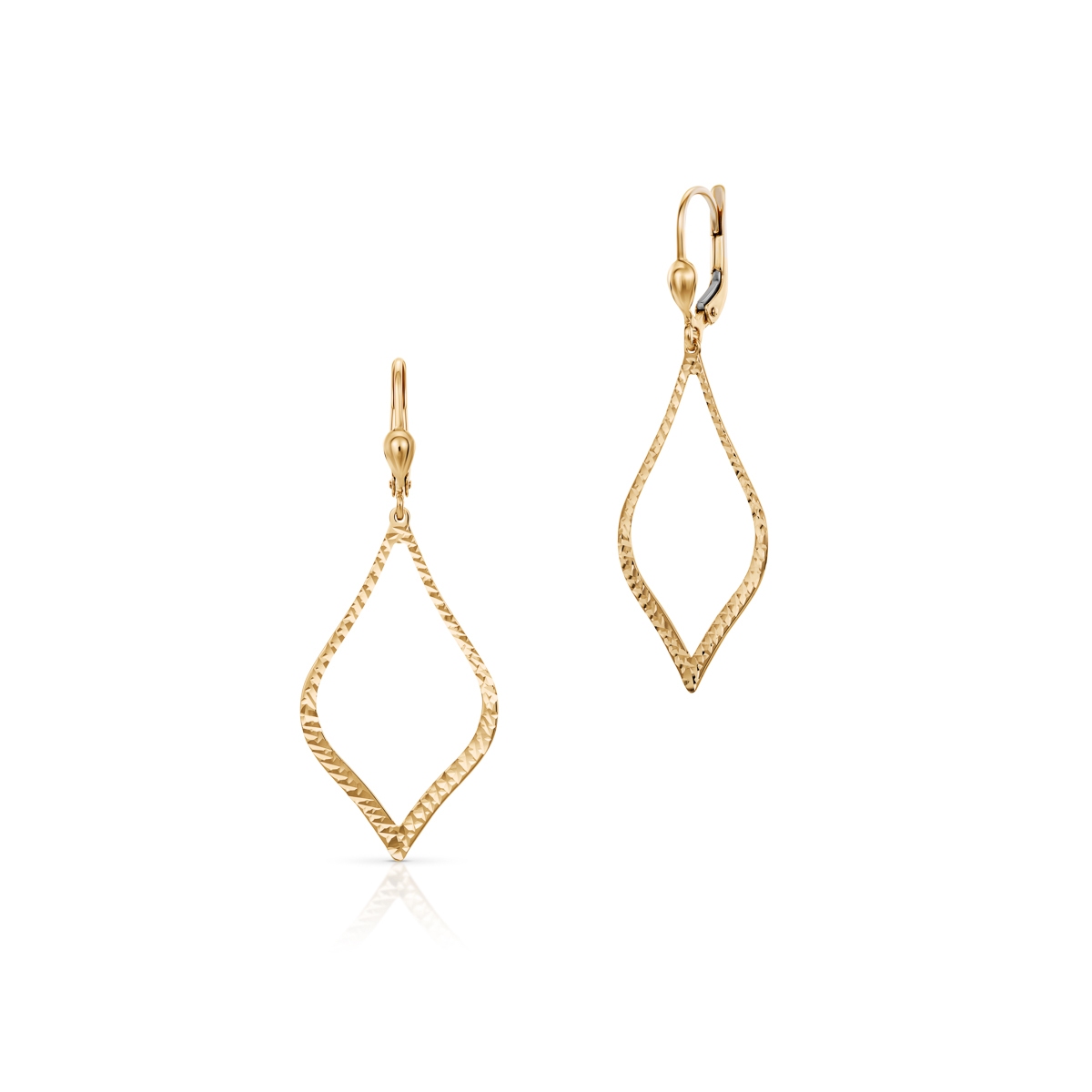 W.KRUK Kolczyki złote fakturowane