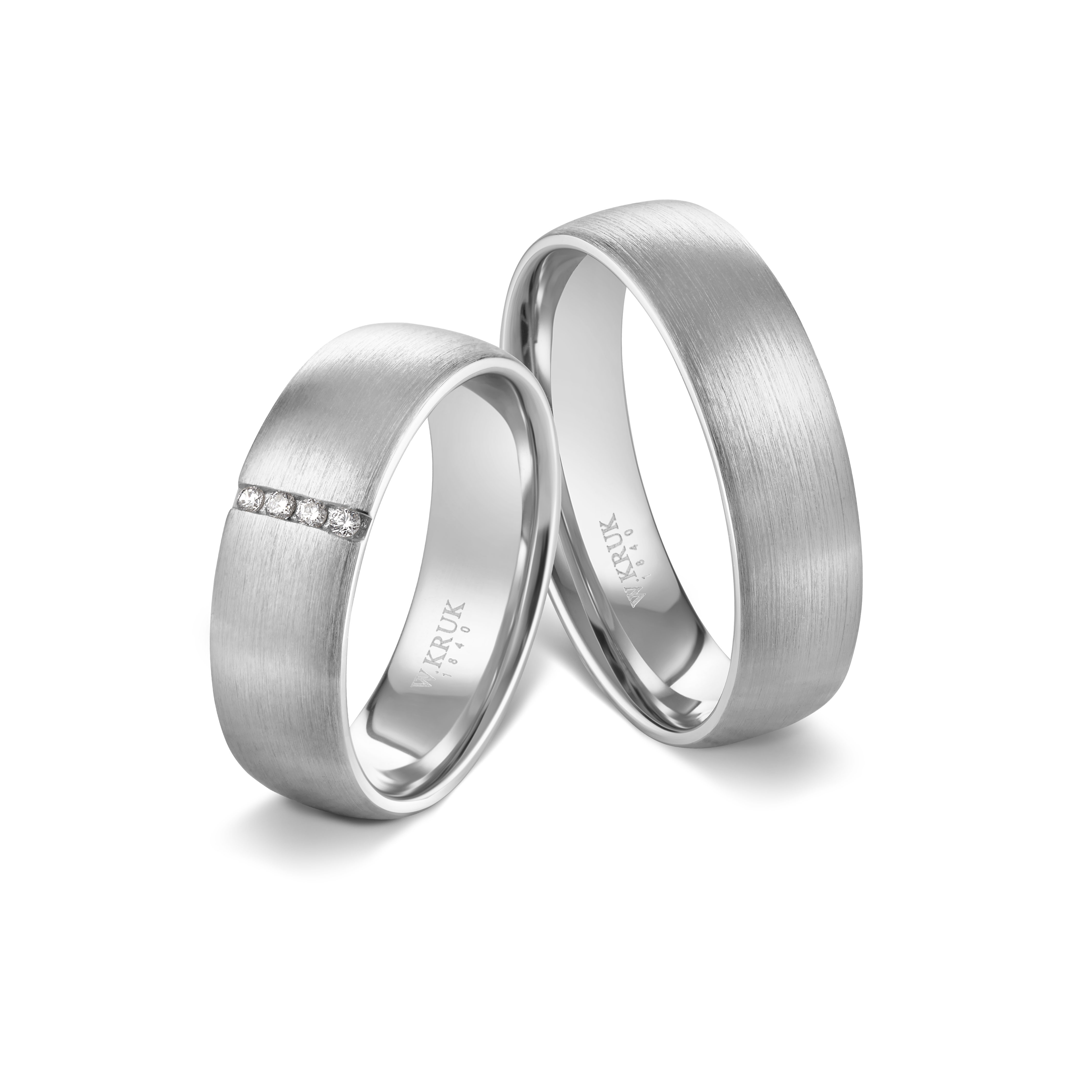 W.KRUK - Komplet obrączek srebrnych Sassi