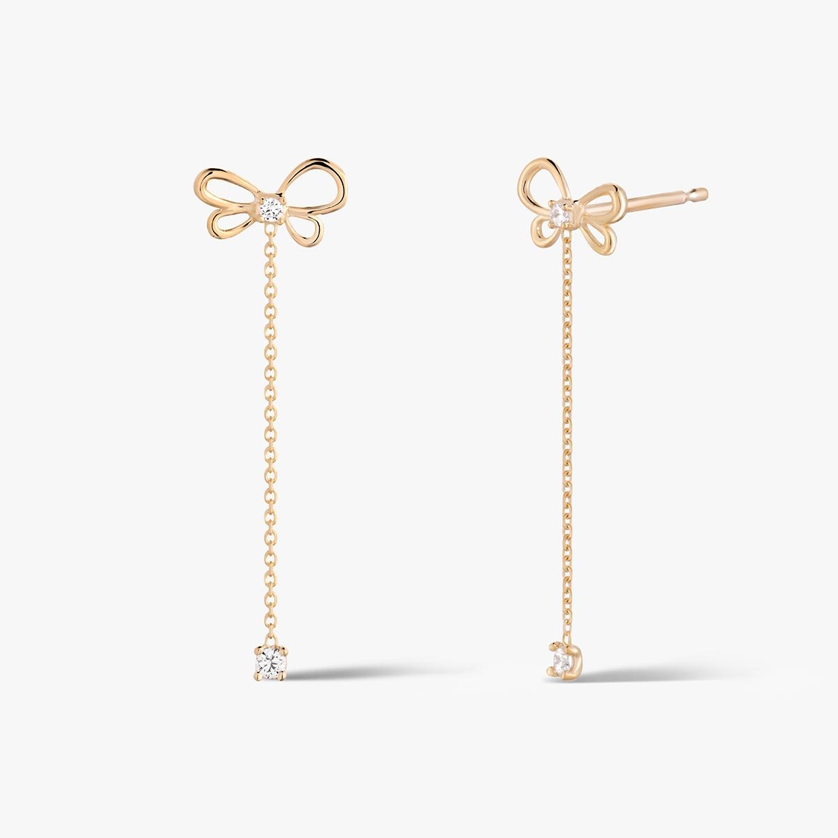 W.KRUK Kolczyki złote z cyrkoniami