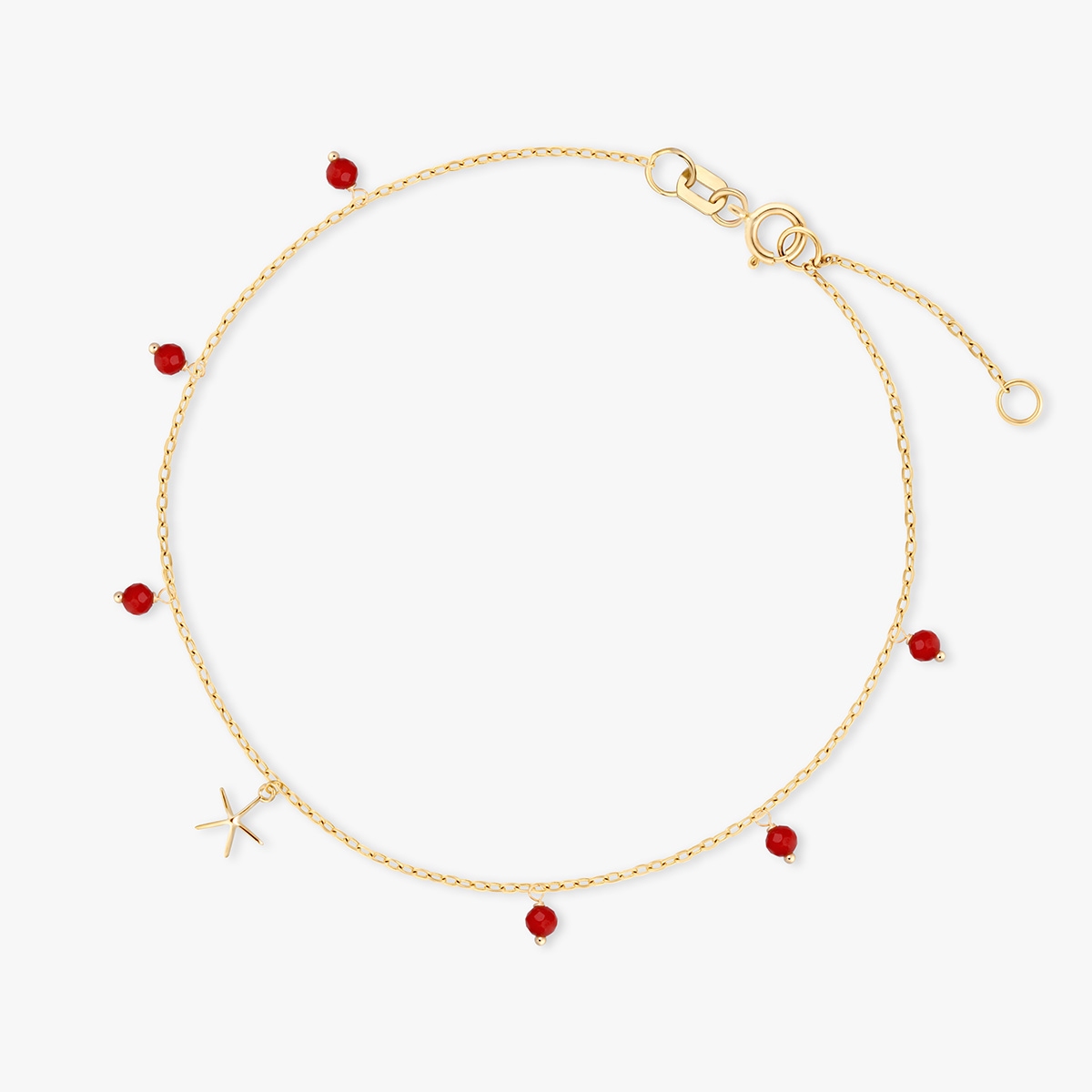 W.KRUK Bransoleta złota na nogę Santorini