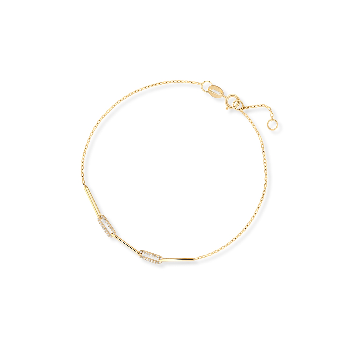 W.KRUK Bransoleta złota z cyrkoniami