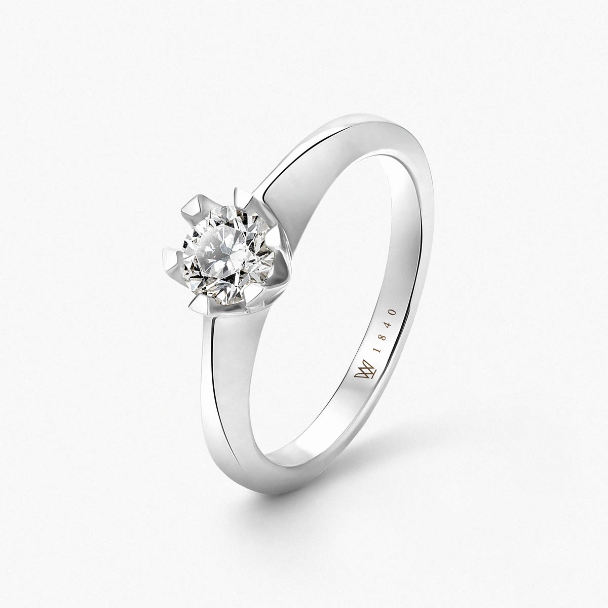 W.KRUK Pierścionek zaręczynowy złoty Jedyny